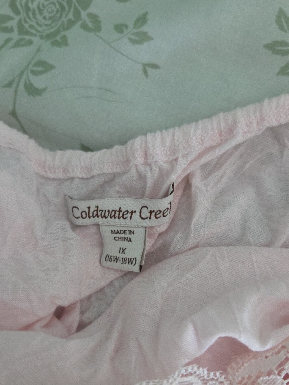 Coldwater Creek Light Pink Lace-Trim Cami - Picture 3 of 5